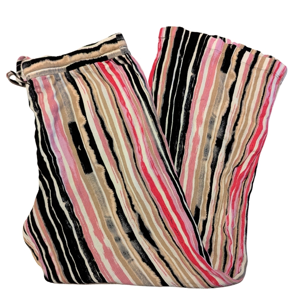 Robert Louis Multi Color Striped Sheer Pants | Sz L